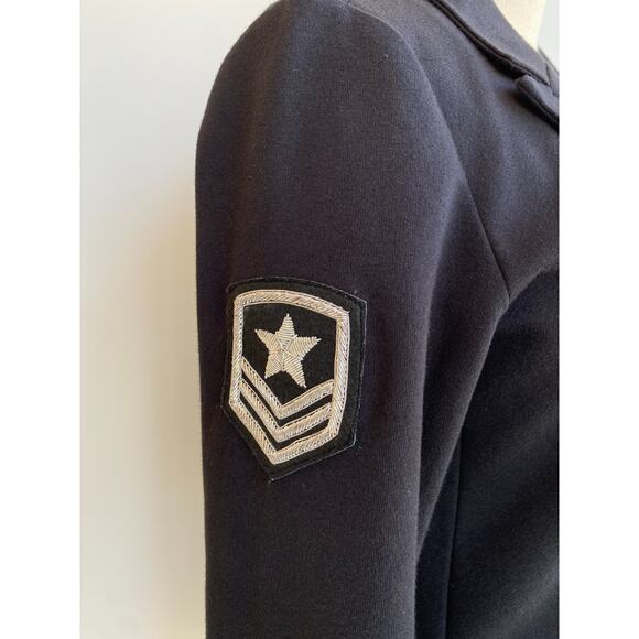 Miller Wendt Black Soft Knit Sloane Blazer Military Patches Large size XS - Picture 4 of 15